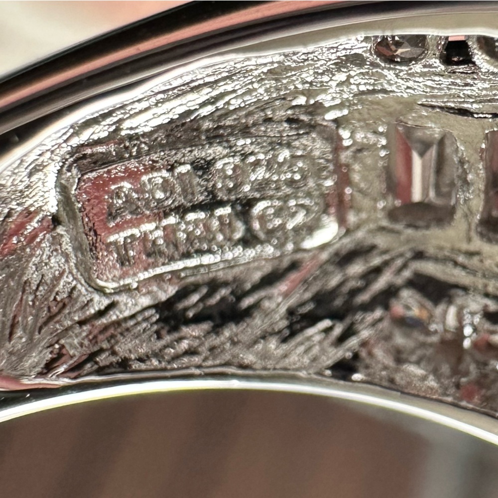 Diamonique 100 - Facet 3.50 cttw Ring, Platinum Clad over Sterling Silver - Picture 5 of 16